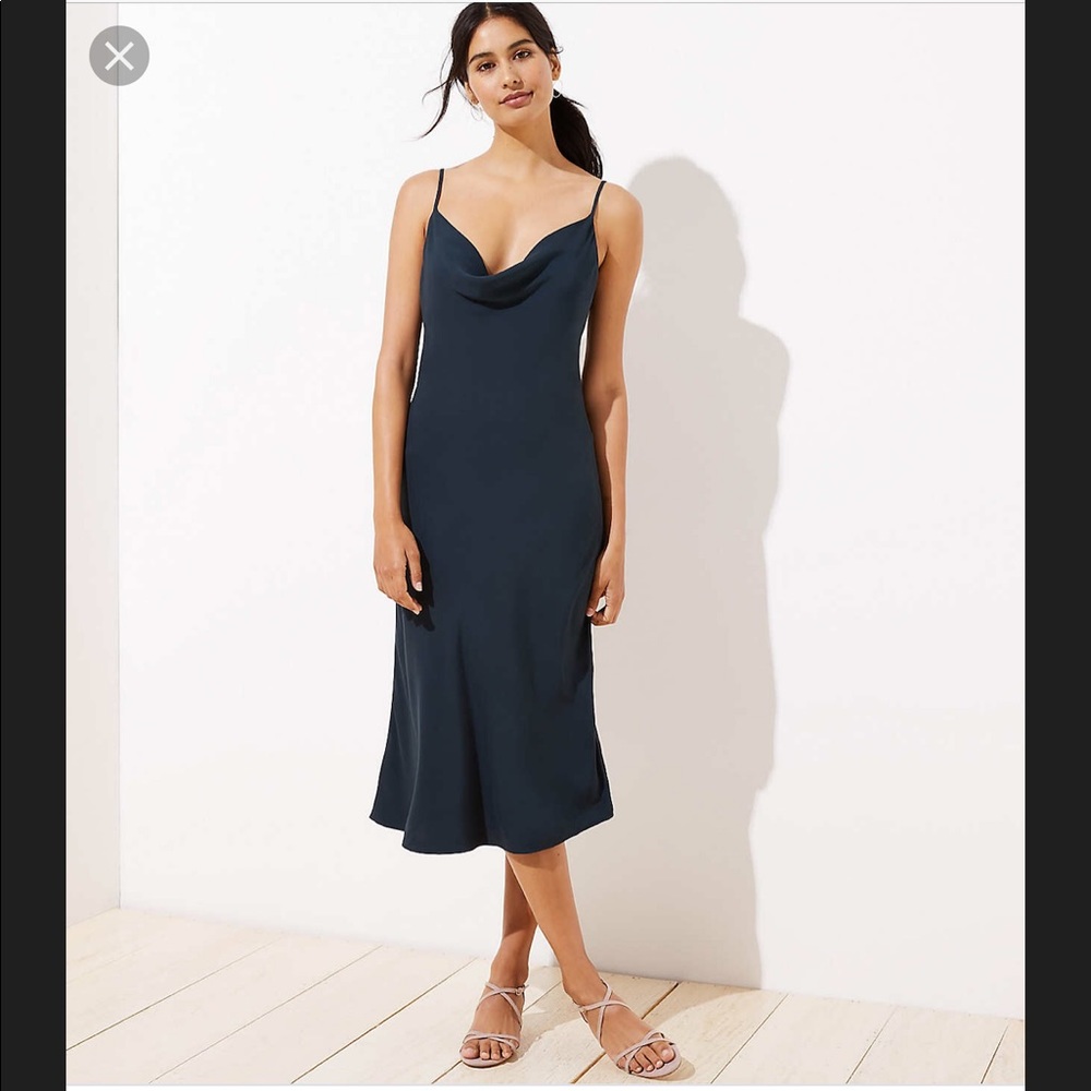 Loft Draped Midi Dress